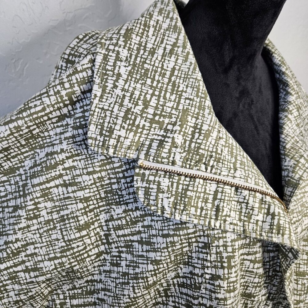 Womens Sz Large Madison Hill New York Jacket Womens Olive Green Boho Cottage - Picture 7 of 16